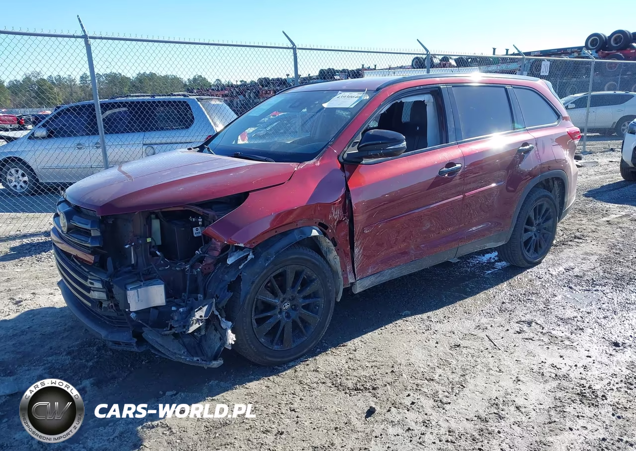 2019 Toyota Highlander Se VIN:5TDKZRFH0KS318118 - 2