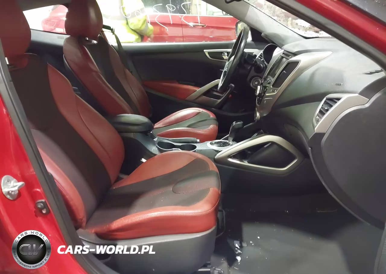 2012 Hyundai Veloster Base W-Red-Black VIN:KMHTC6AD7CU035717 - 5