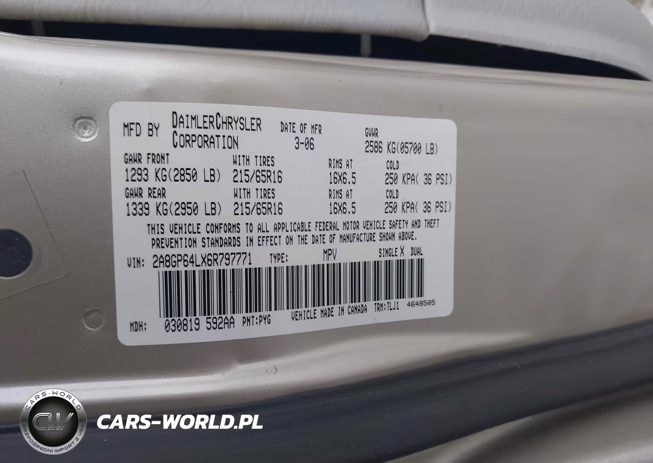 2006 Chrysler Town & Country Limited VIN:2A8GP64LX6R797771 - 9