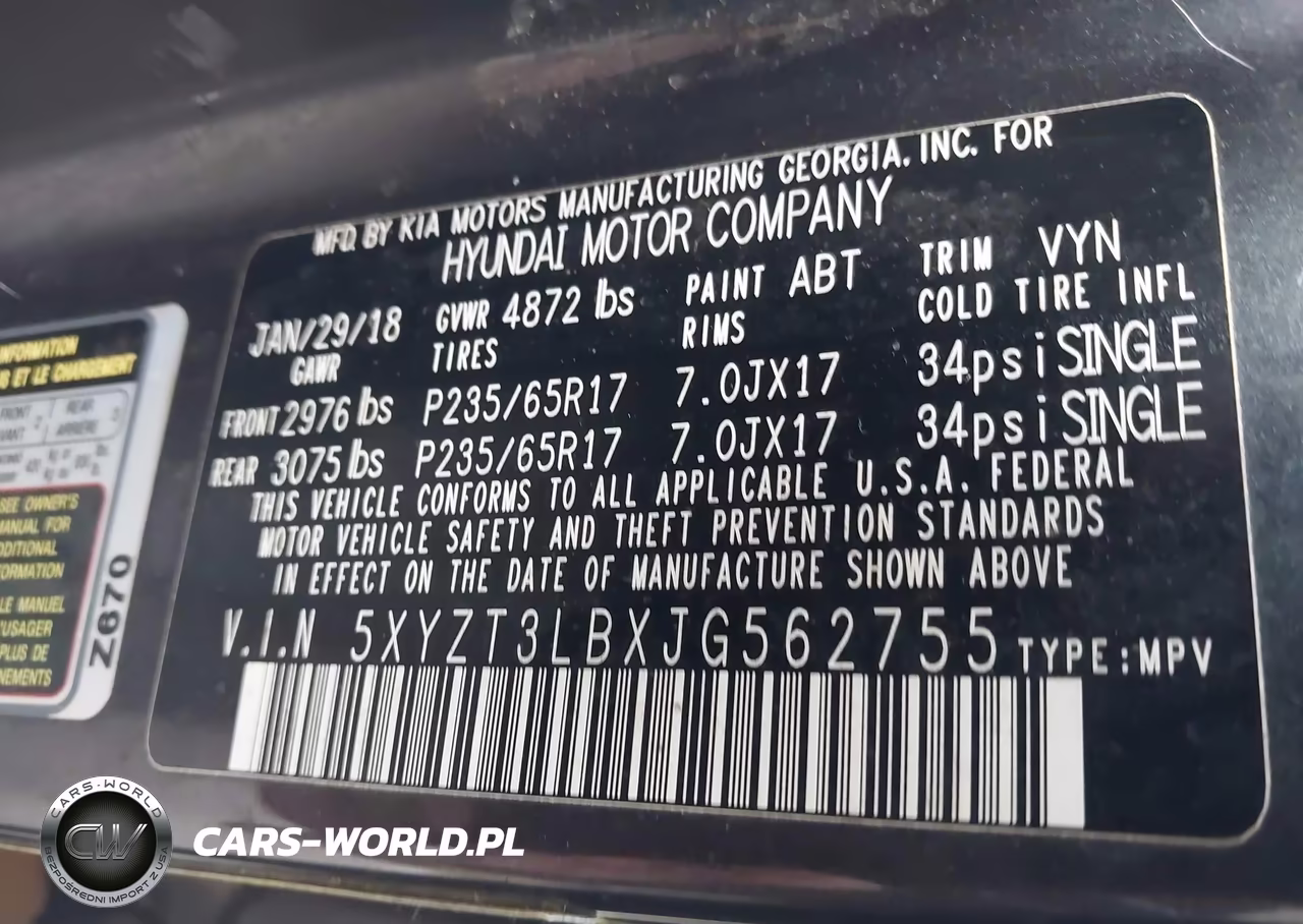 2018 Hyundai Santa Fe Sport 2.4L VIN:5XYZT3LBXJG562755 - 9