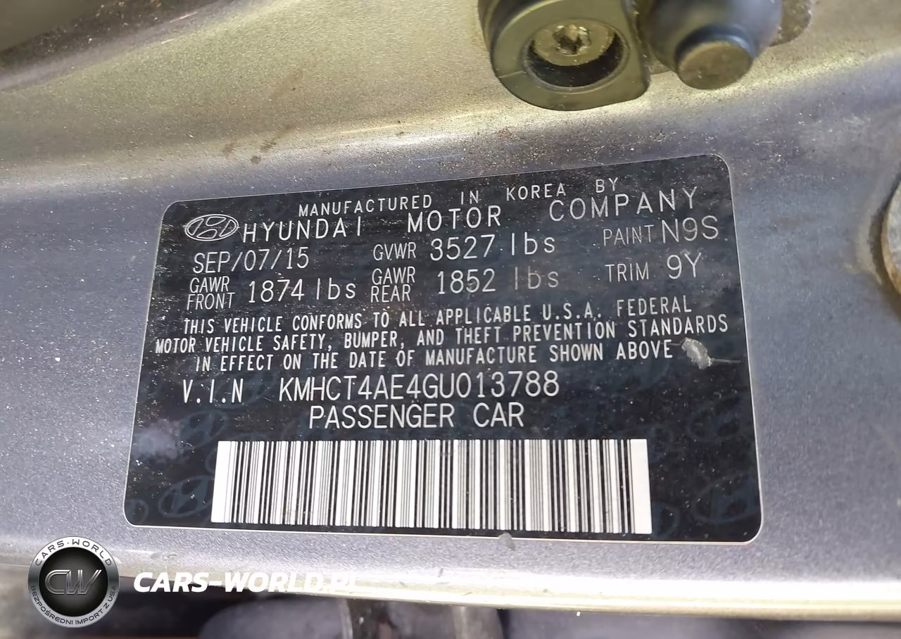 2016 Hyundai Accent Se VIN:KMHCT4AE4GU013788 - 9