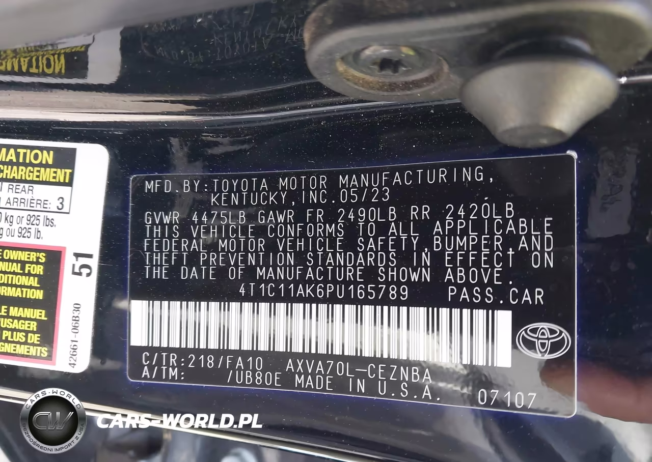 2023 Toyota Camry Le VIN:4T1C11AK6PU165789 - 9