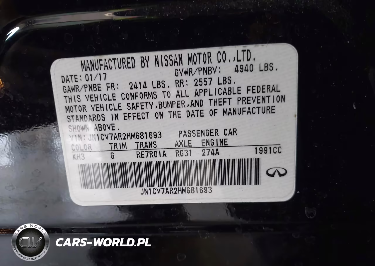 2017 Infiniti Q50 2.0T Premium VIN:JN1CV7AR2HM681693 - 9