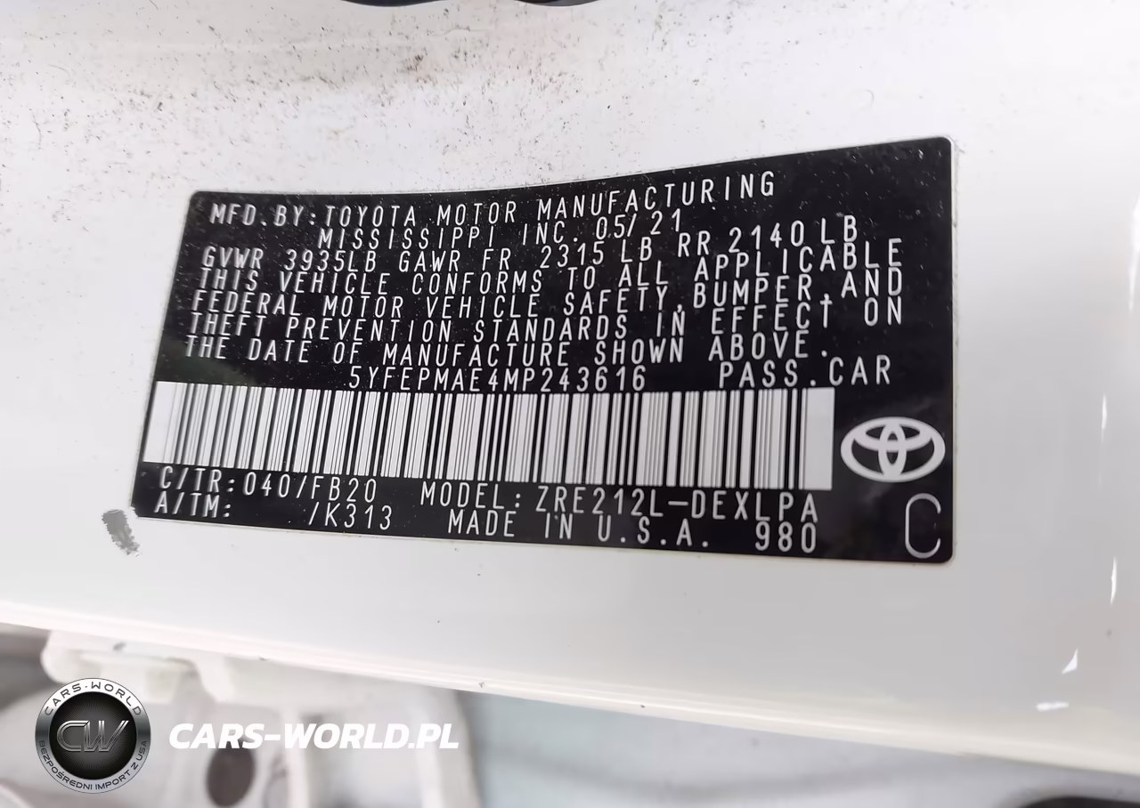 2021 Toyota Corolla Le VIN:5YFEPMAE4MP243616 - 9