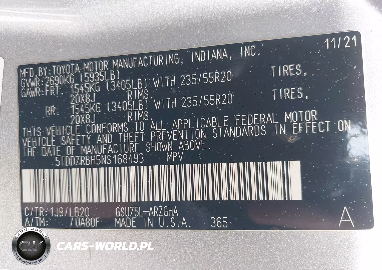 2022 Toyota Highlander Limited VIN:5TDDZRBH5NS168493 - 9