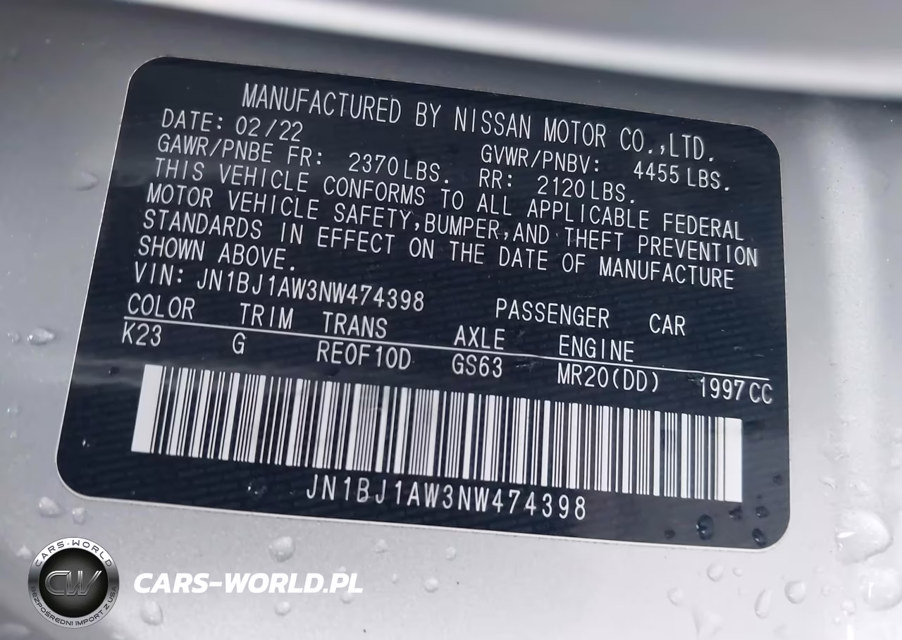 2022 Nissan Rogue Sport S VIN:JN1BJ1AW3NW474398 - 9