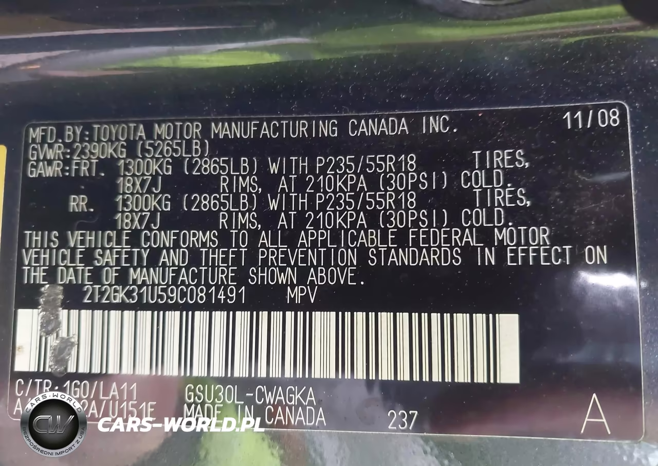 2009 Lexus Rx 350 VIN:2T2GK31U59C081491 - 9