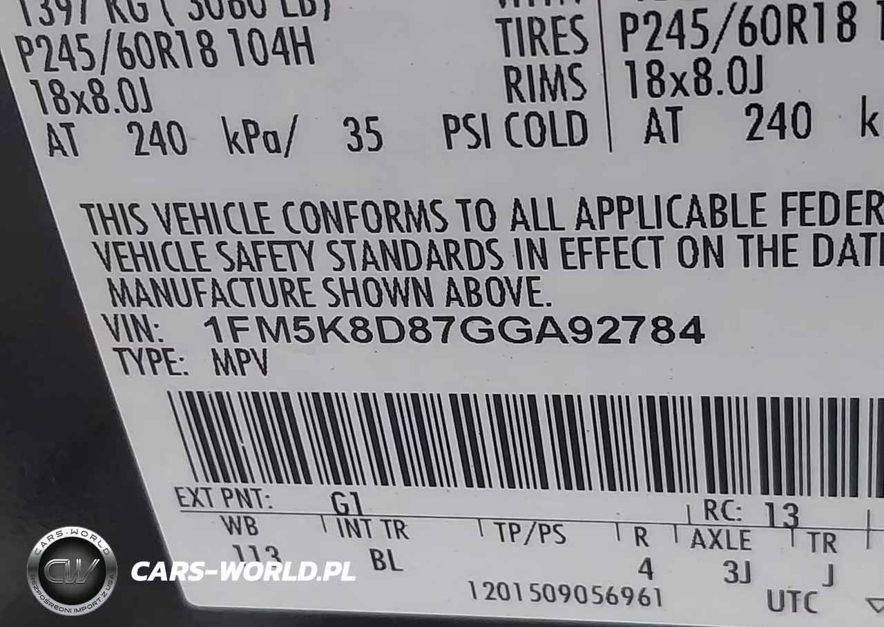 2016 Ford Explorer Xlt VIN:1FM5K8D87GGA92784 - 9