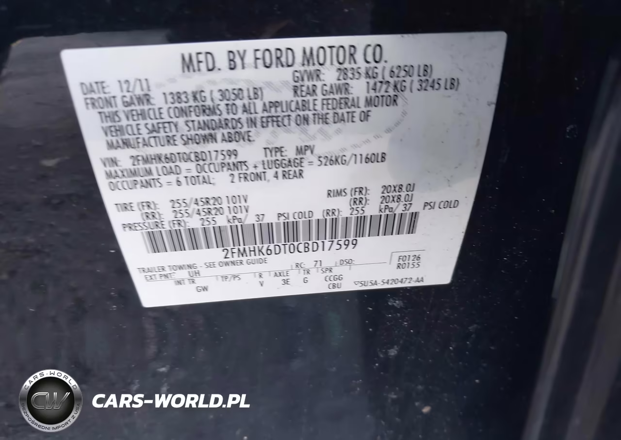 2012 Ford Flex Titanium VIN:2FMHK6DT0CBD17599 - 9