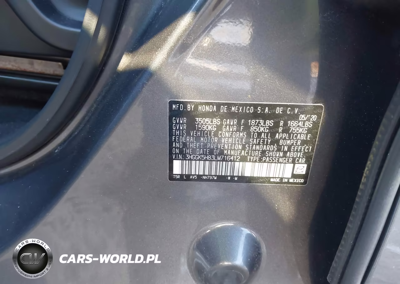 2020 Honda Fit Ex VIN:3HGGK5H83LM716412 - 9