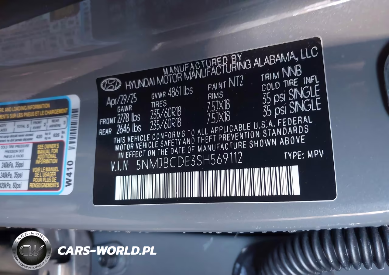 2025 Hyundai Tucson Sel VIN:5NMJBCDE3SH569112 - 9