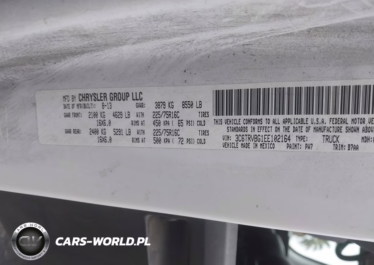 2014 Ram Promaster 1500 VIN:3C6TRVBG1EE102164 - 9
