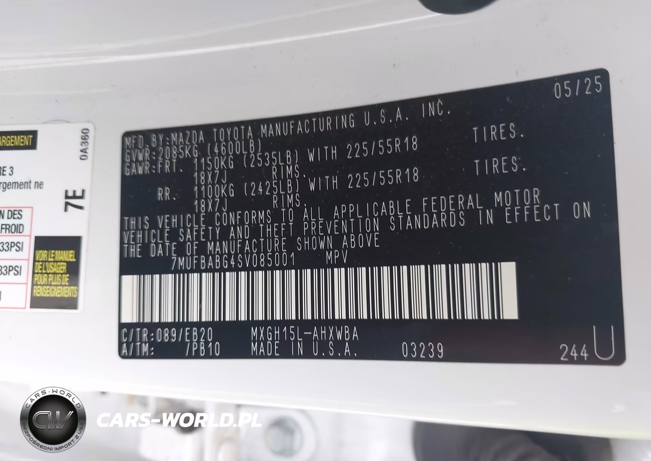 2025 Toyota Corolla Cross Hybrid Xse VIN:7MUFBABG4SV085001 - 9