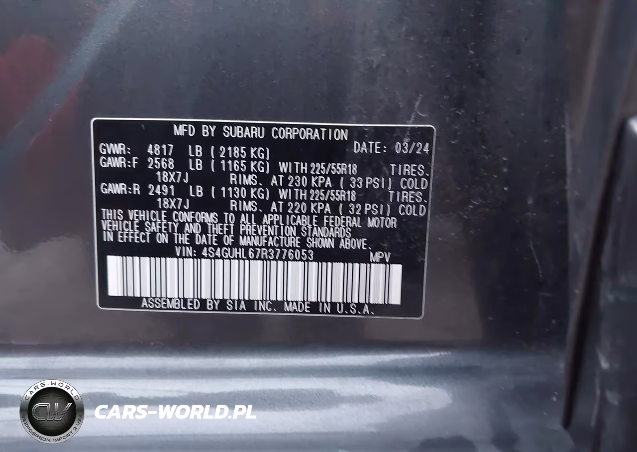 2024 Subaru Crosstrek Limited VIN:4S4GUHL67R3776053 - 9