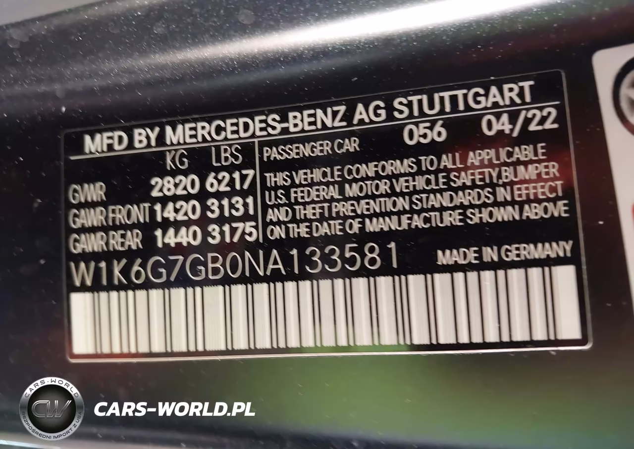 2022 Mercedes-Benz S 580 4Matic VIN:W1K6G7GB0NA133581 - 9