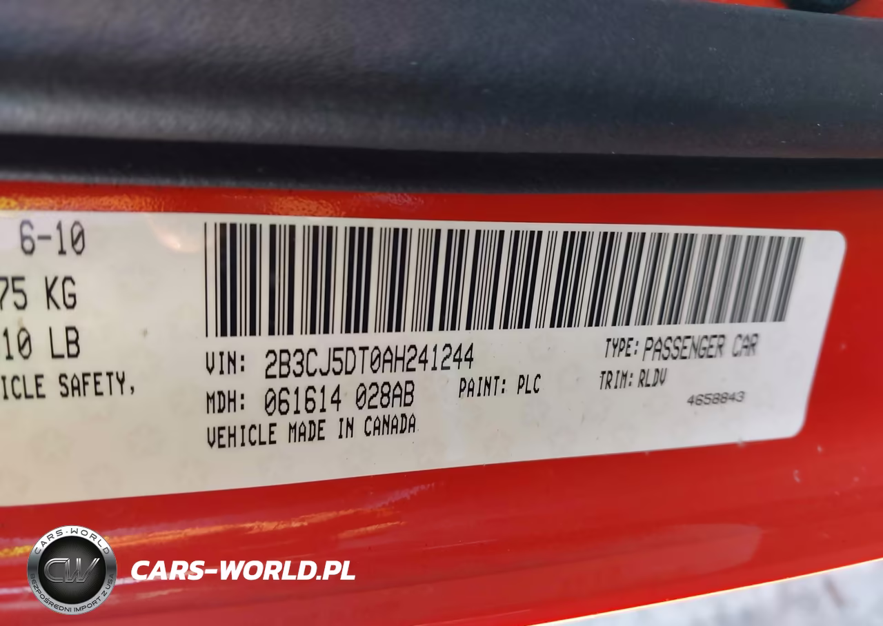 2010 Dodge Challenger R-T VIN:2B3CJ5DT0AH241244 - 8
