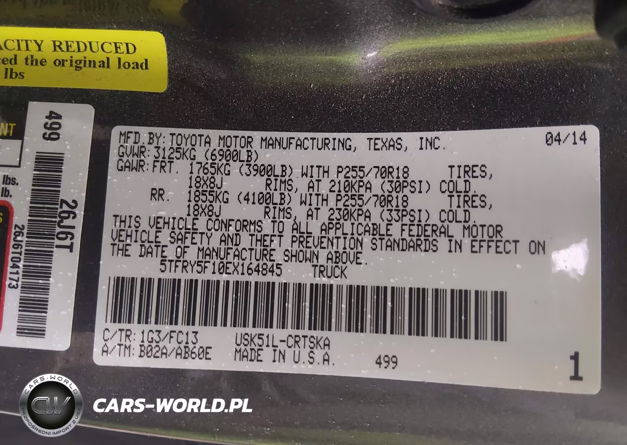 2014 Toyota Tundra Sr5 5.7L V8 VIN:5TFRY5F10EX164845 - 9