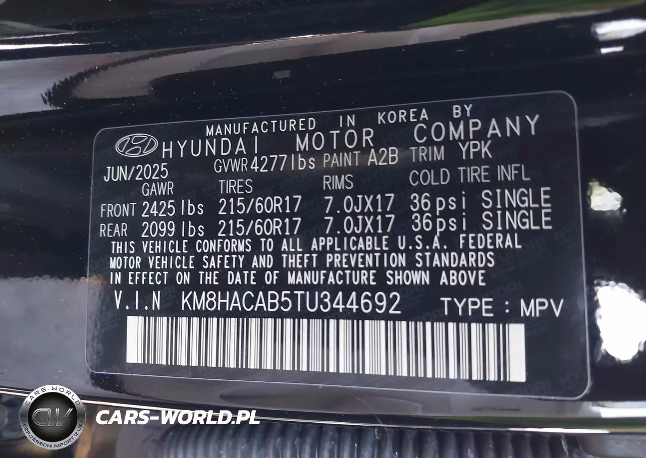 2026 Hyundai Kona Se VIN:KM8HACAB5TU344692 - 9