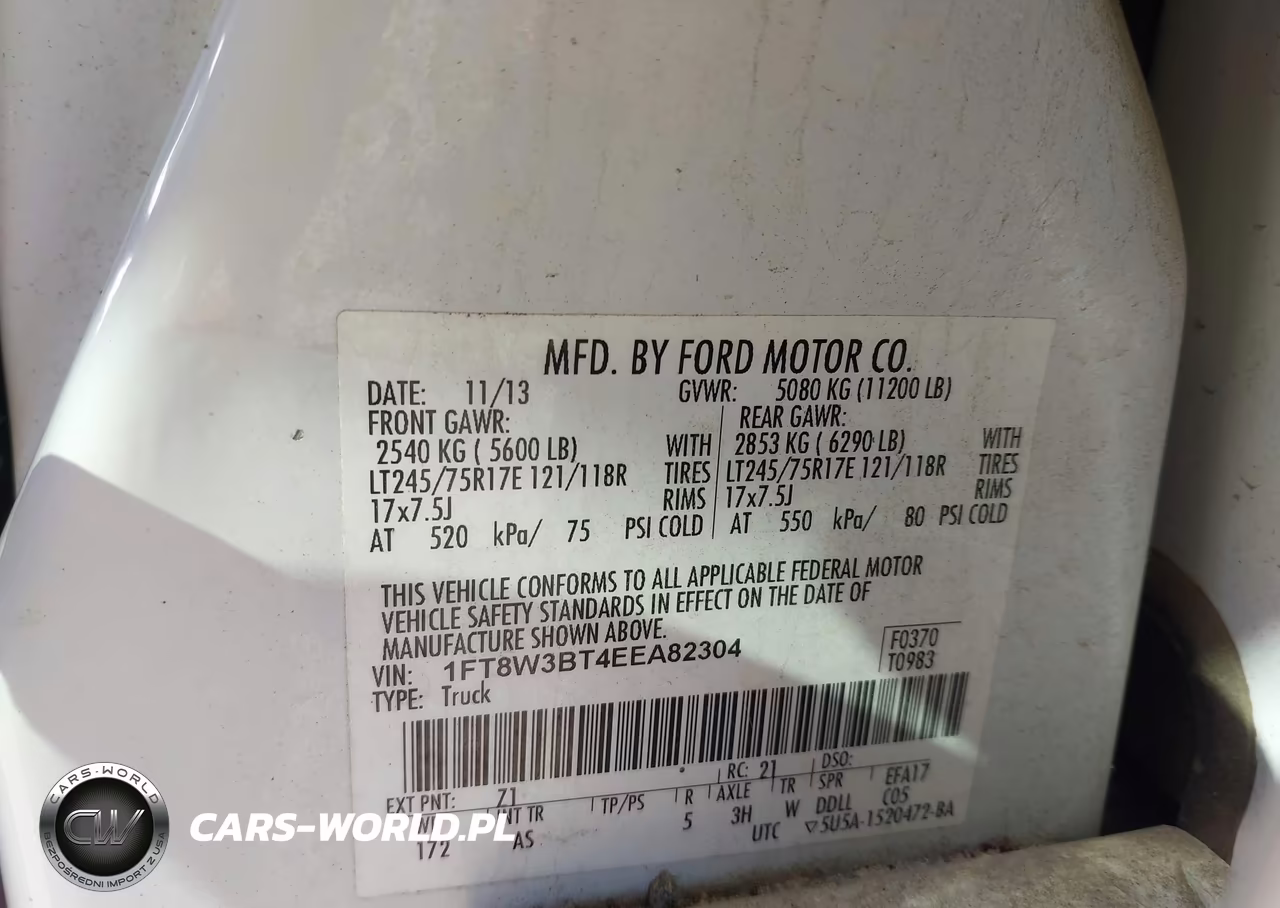2014 Ford F-350 Xl VIN:1FT8W3BT4EEA82304 - 8