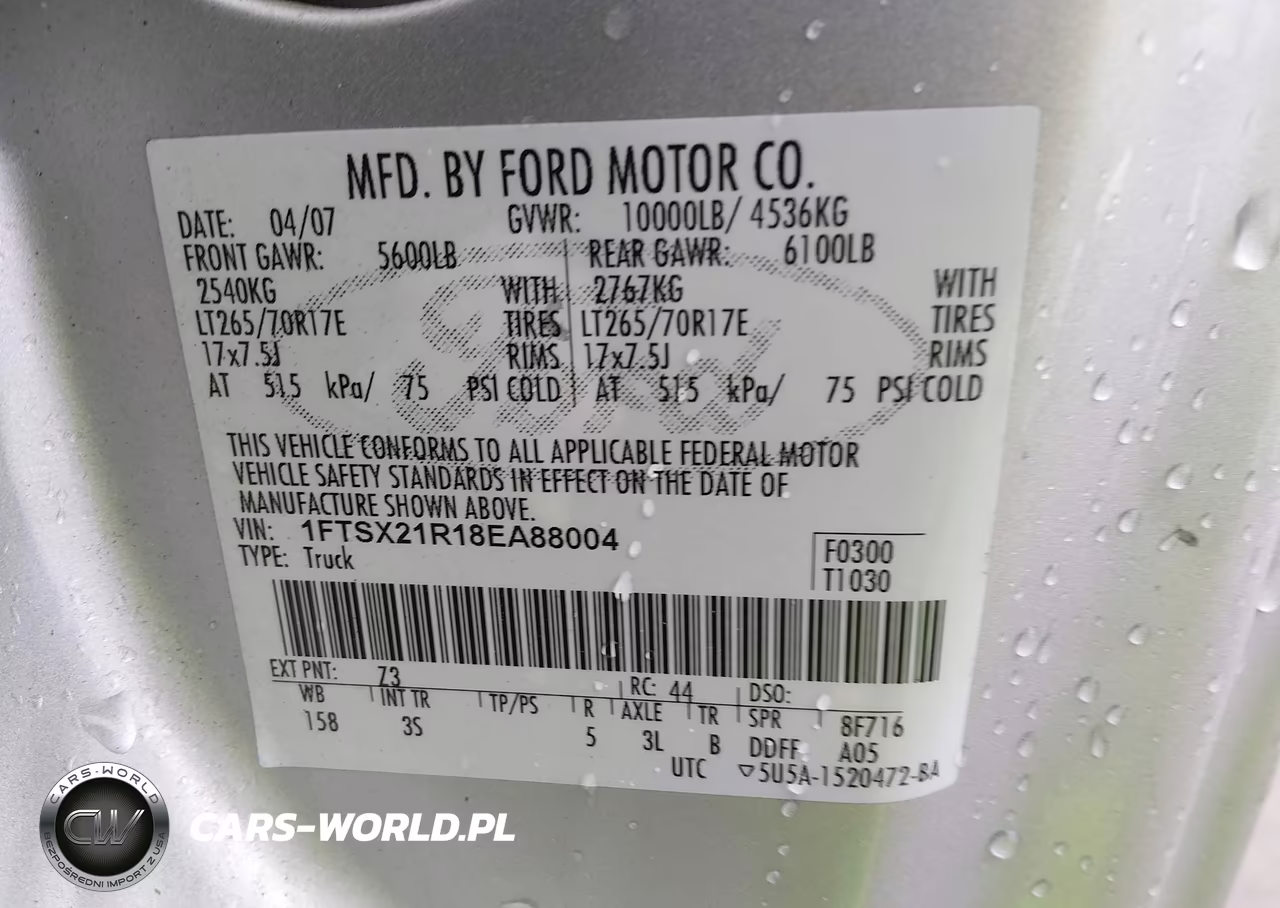 2008 Ford F-250 Fx4-Lariat-Xl-Xlt VIN:1FTSX21R18EA88004 - 9