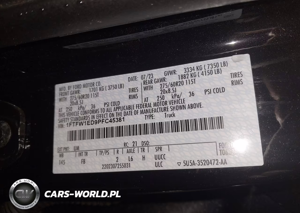 2023 Ford F-150 Xlt VIN:1FTFW1ED9PFC45381 - 9