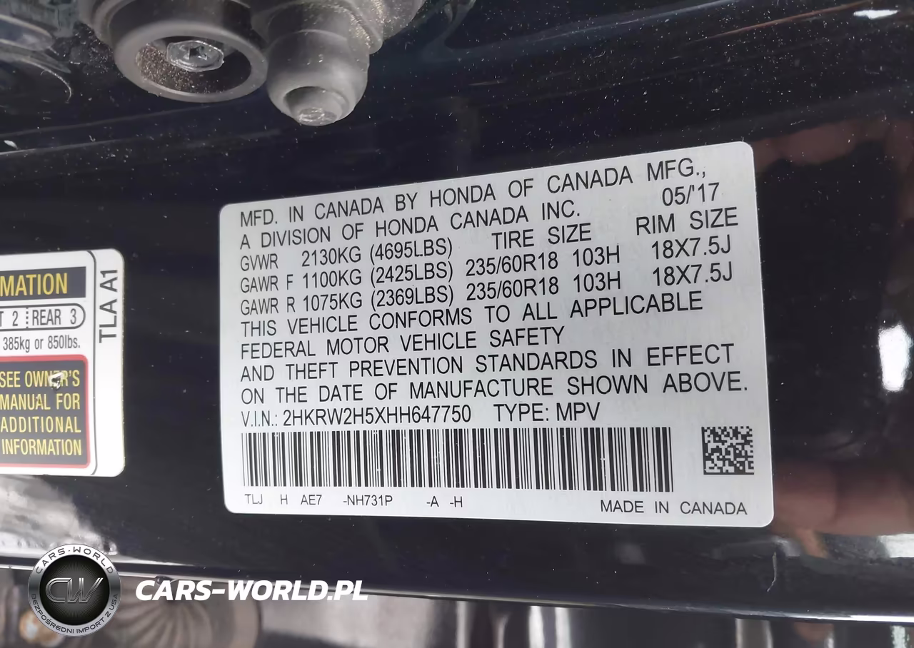 2017 Honda Cr-V Ex VIN:2HKRW2H5XHH647750 - 9