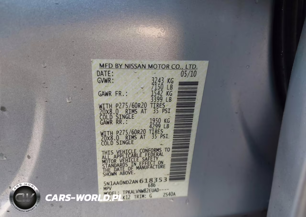 2010 Nissan Armada Titanium VIN:5N1AA0ND2AN618353 - 9