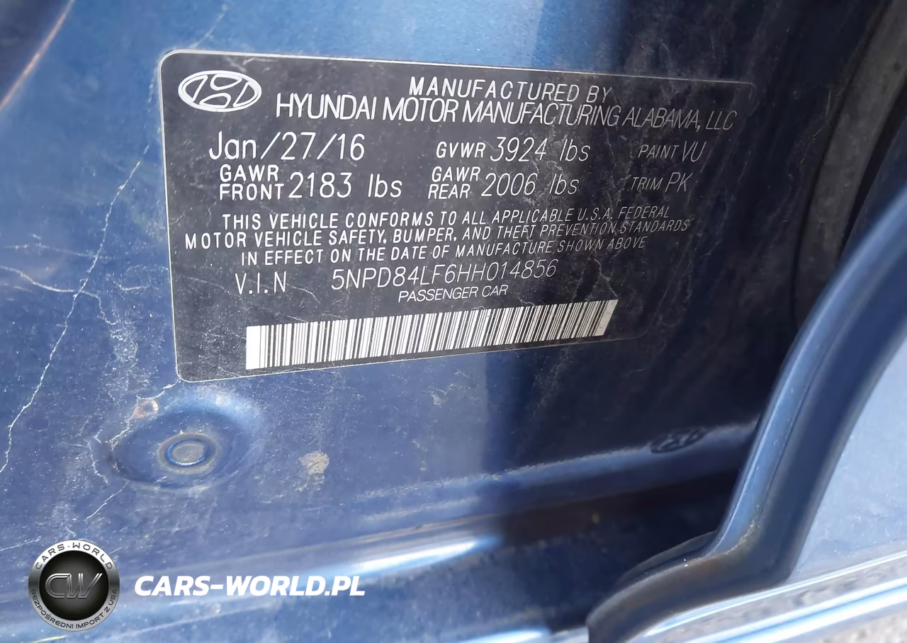 2017 Hyundai Elantra Se VIN:5NPD84LF6HH014856 - 9