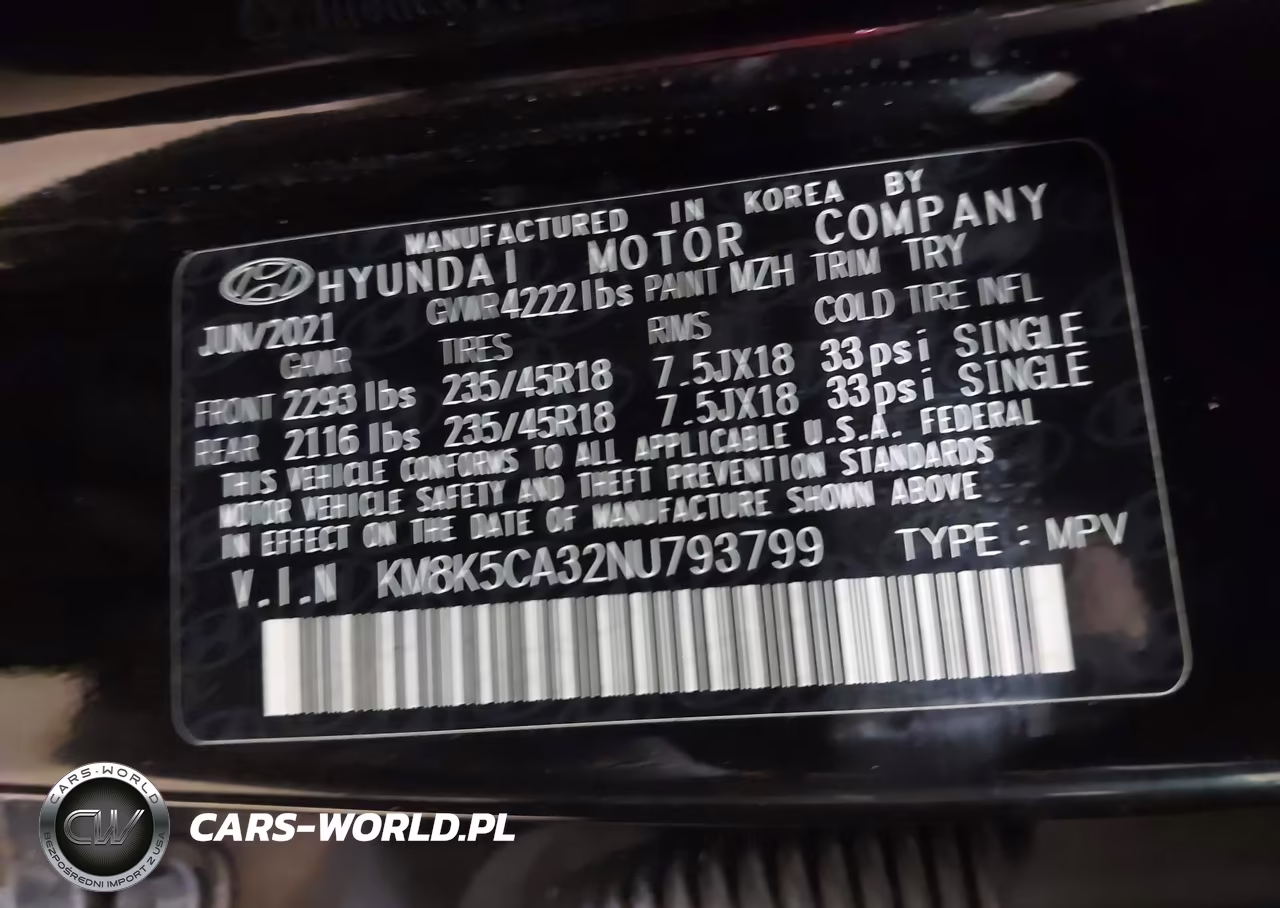 2022 Hyundai Kona Limited VIN:KM8K5CA32NU793799 - 9