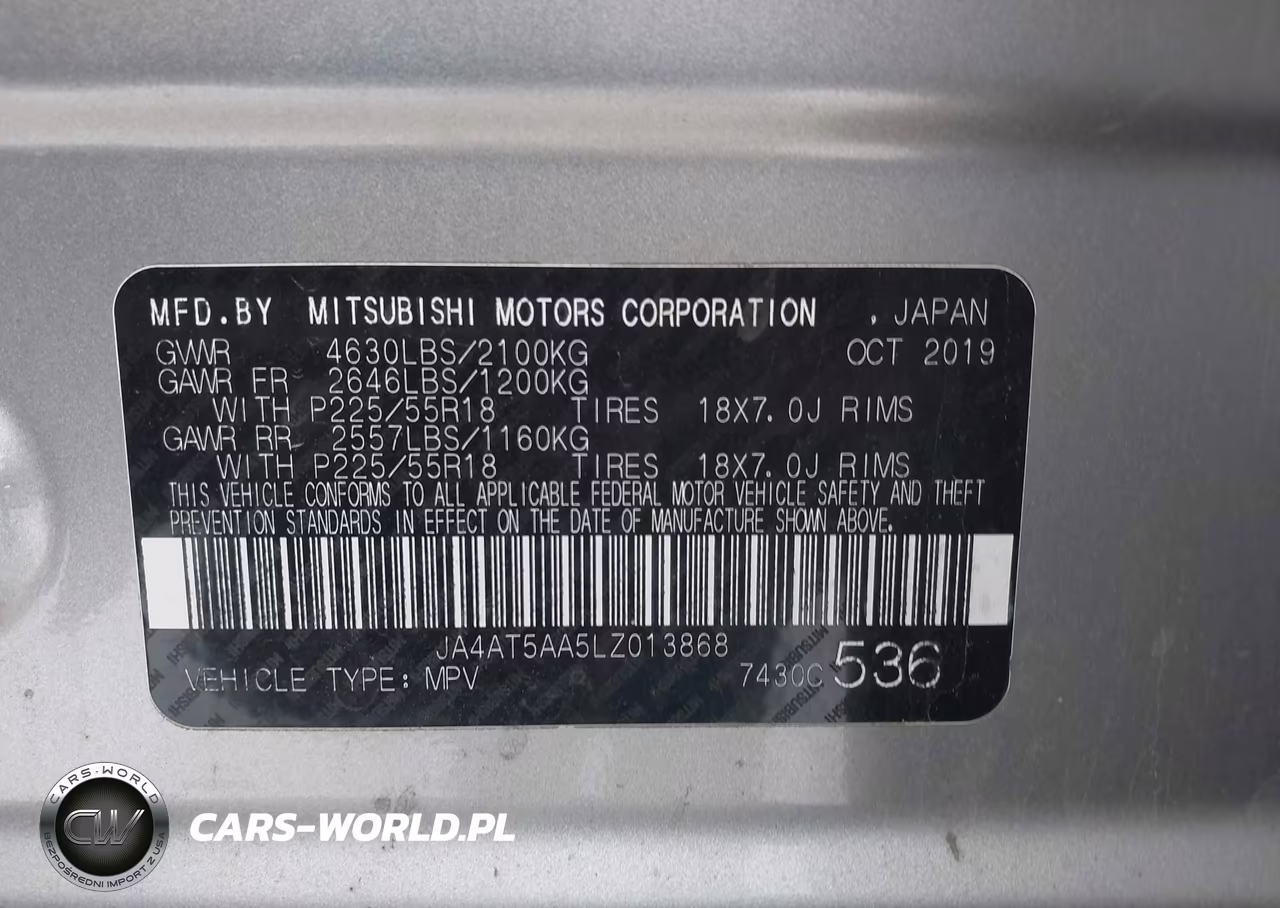 2020 Mitsubishi Eclipse Cross Se VIN:JA4AT5AA5LZ013868 - 9