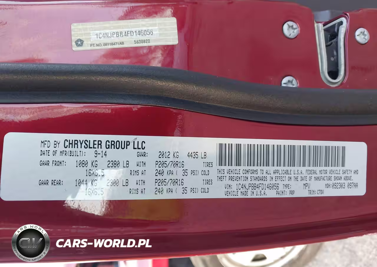 2015 Jeep Patriot Sport VIN:1C4NJPBB4FD146056 - 9