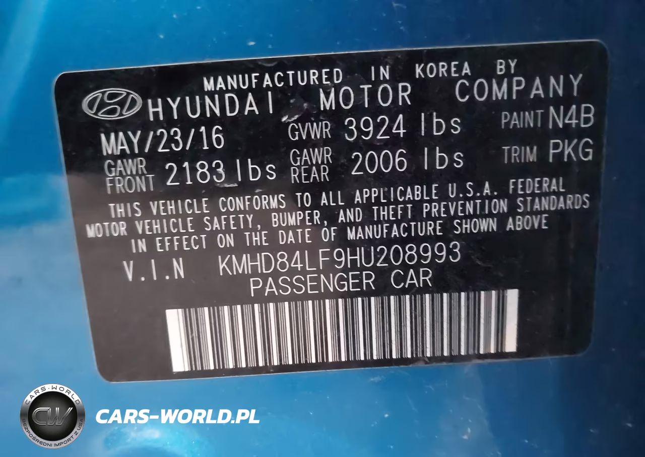 2017 Hyundai Elantra Se VIN:KMHD84LF9HU208993 - 9
