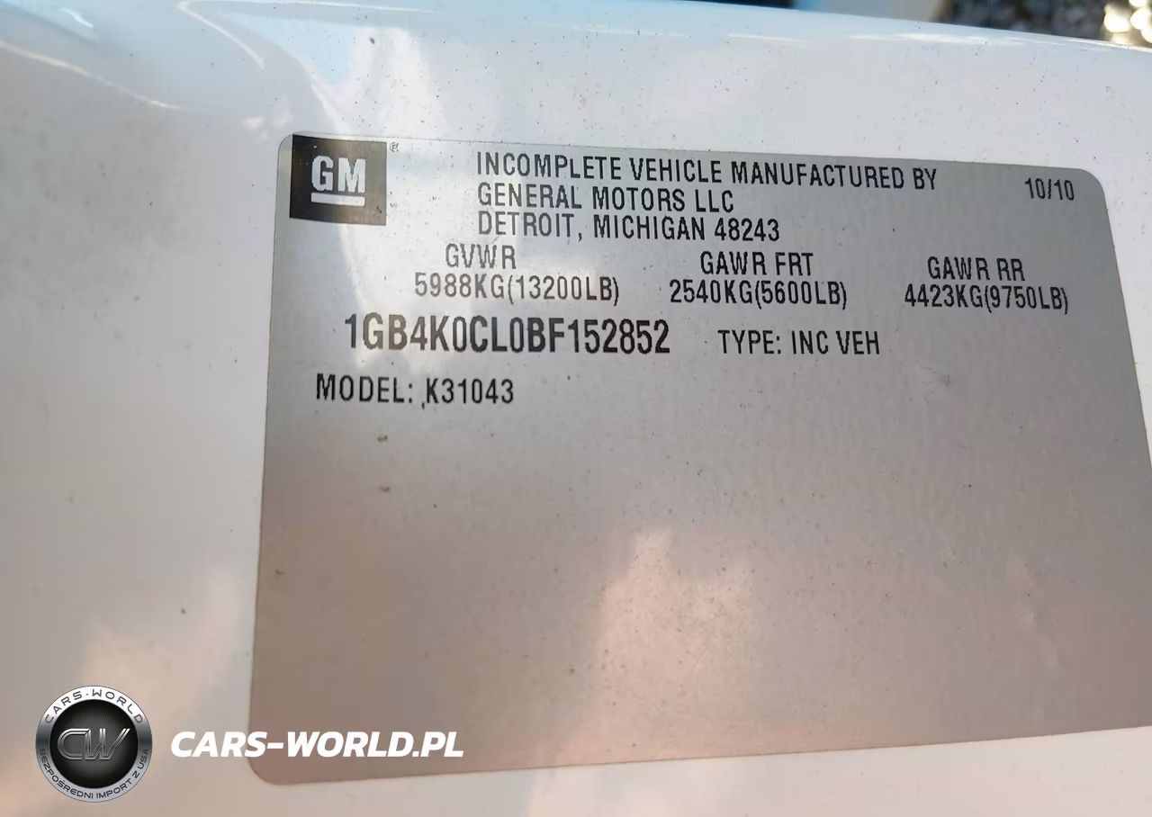 2011 Chevrolet Silverado 3500Hd Chassis Lt1 VIN:1GB4K0CL0BF152852 - 8