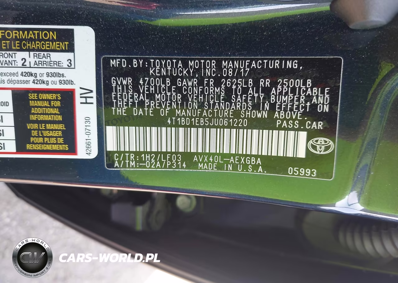 2018 Toyota Avalon Hybrid Xle VIN:4T1BD1EB5JU061220 - 9