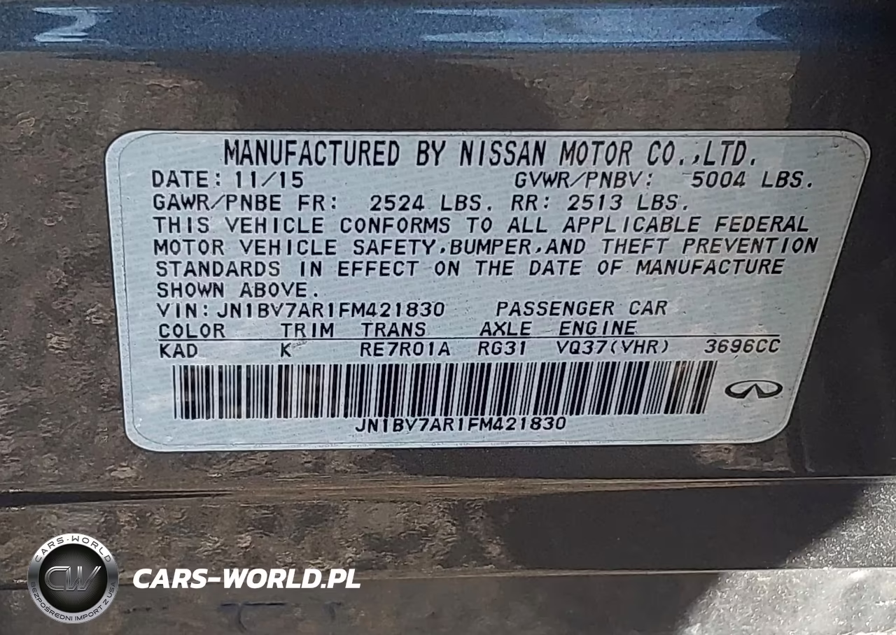2015 Infiniti Q50 Premium VIN:JN1BV7AR1FM421830 - 9