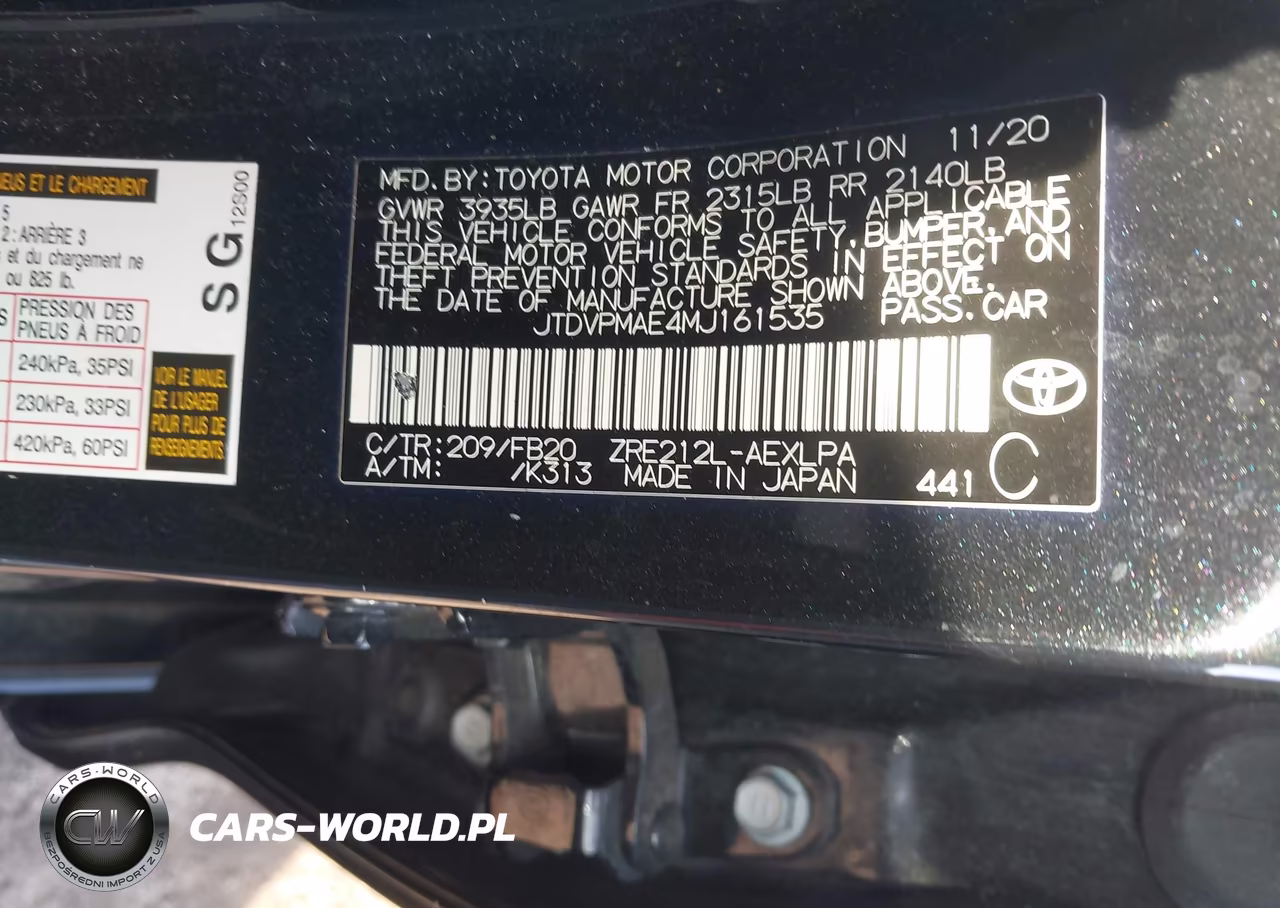 2021 Toyota Corolla Le VIN:JTDVPMAE4MJ161535 - 9