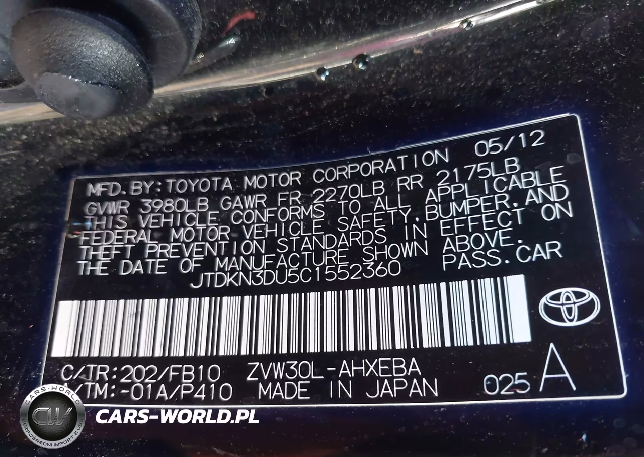2012 Toyota Prius VIN:JTDKN3DU5C1552360 - 9