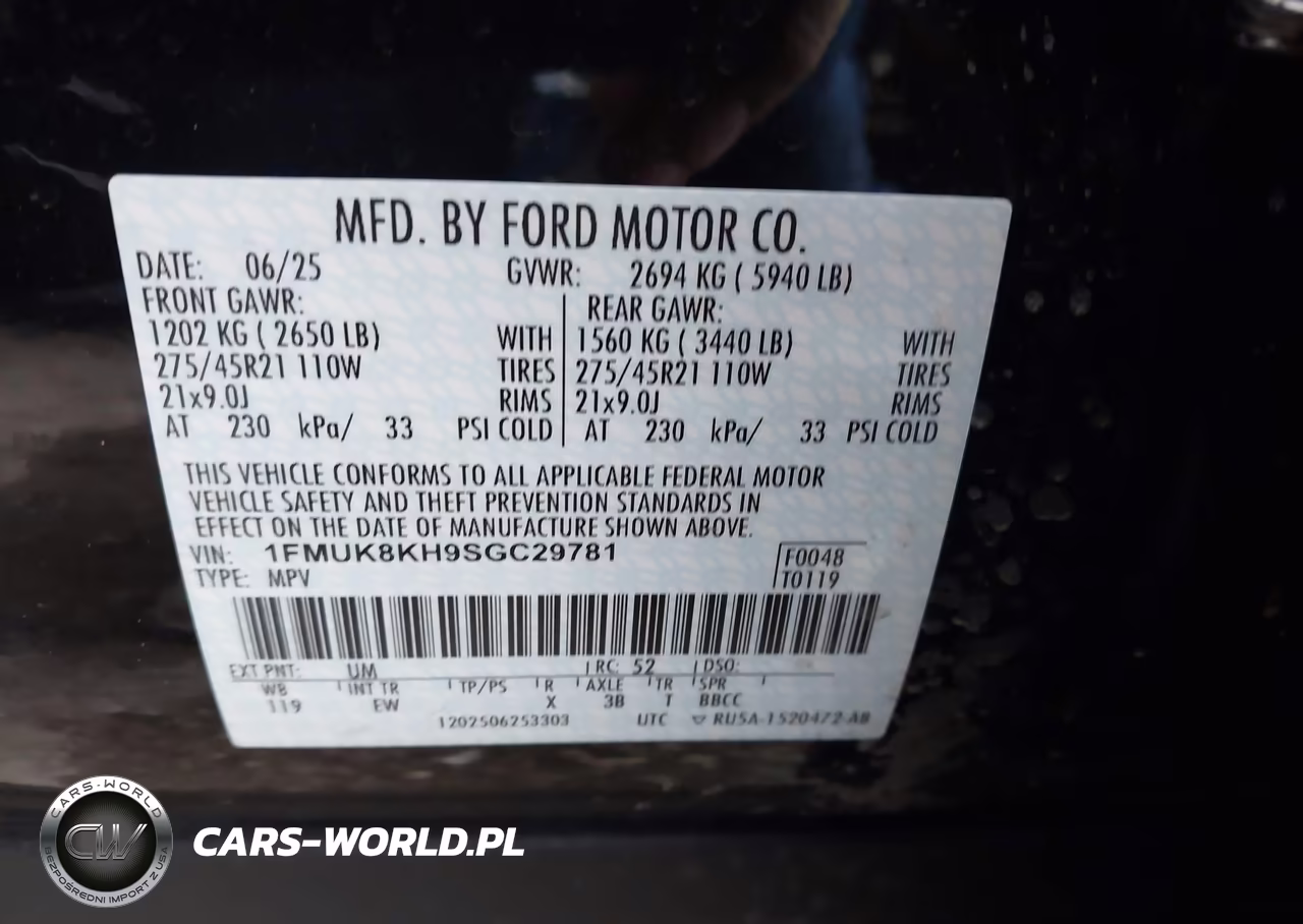 2025 Ford Explorer St-Line VIN:1FMUK8KH9SGC29781 - 9