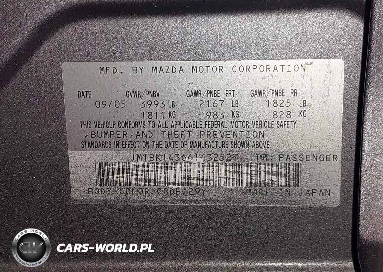 2006 Mazda Mazda3 S VIN:JM1BK143661432527 - 9