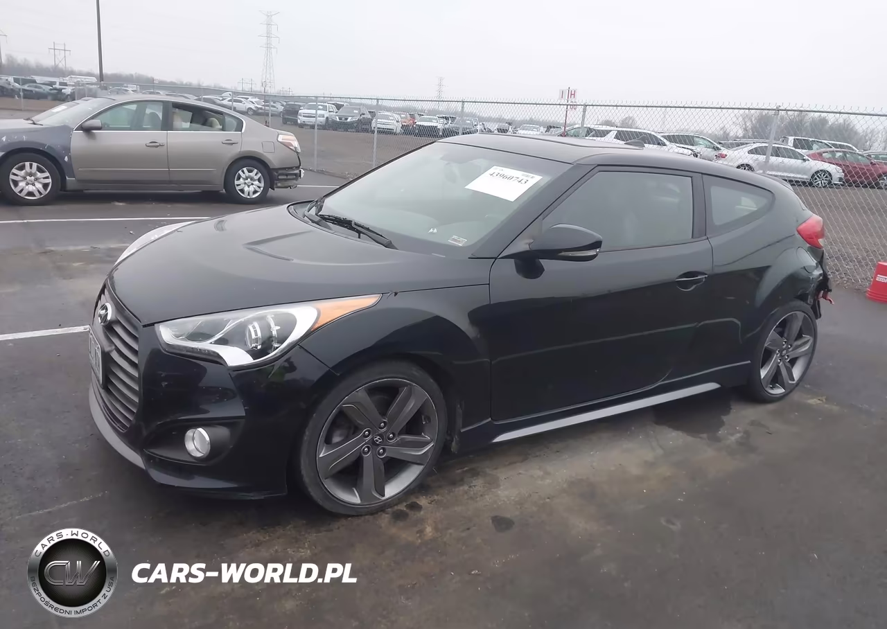 2013 Hyundai Veloster Turbo W-Blue VIN:KMHTC6AE8DU086914 - 2