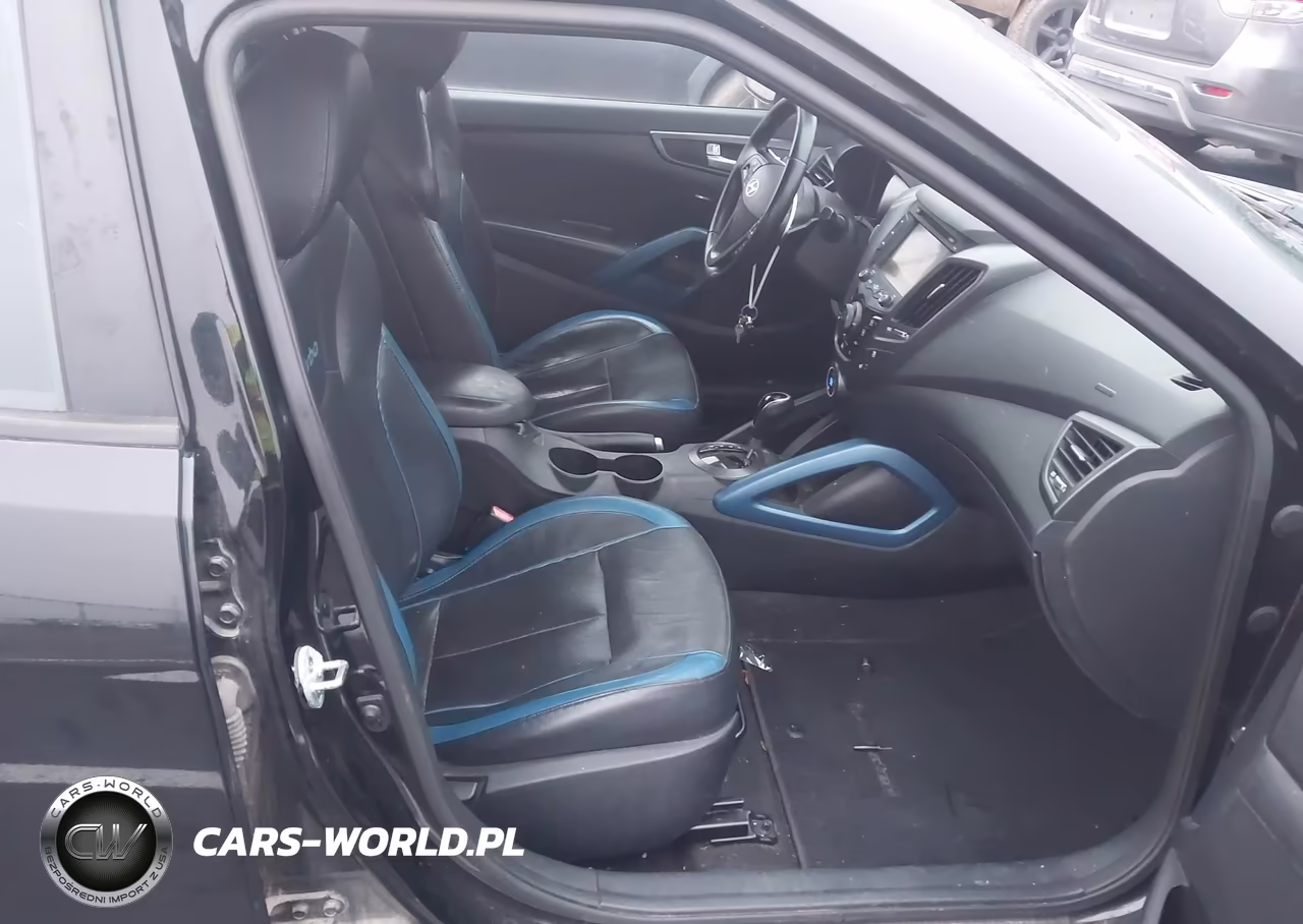 2013 Hyundai Veloster Turbo W-Blue VIN:KMHTC6AE8DU086914 - 5