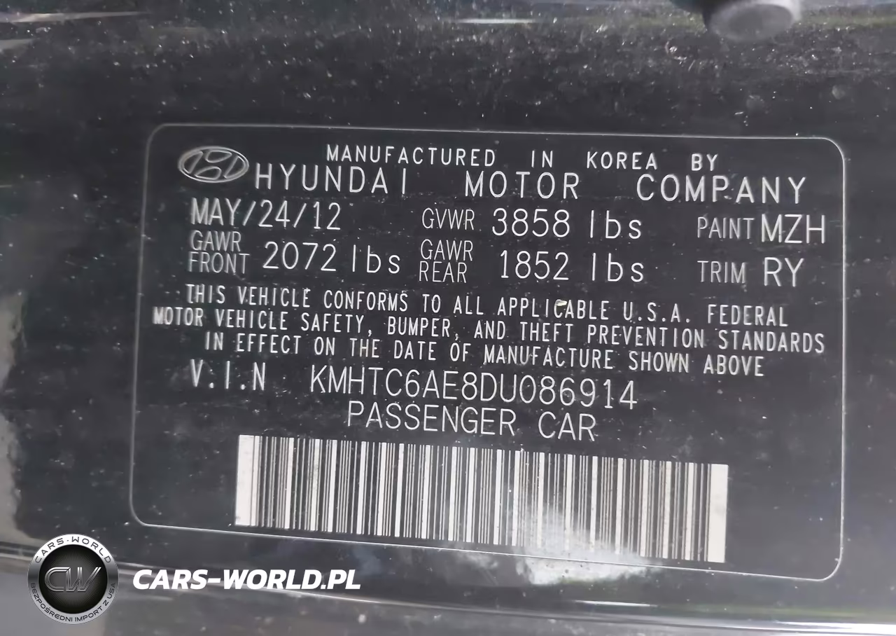 2013 Hyundai Veloster Turbo W-Blue VIN:KMHTC6AE8DU086914 - 9