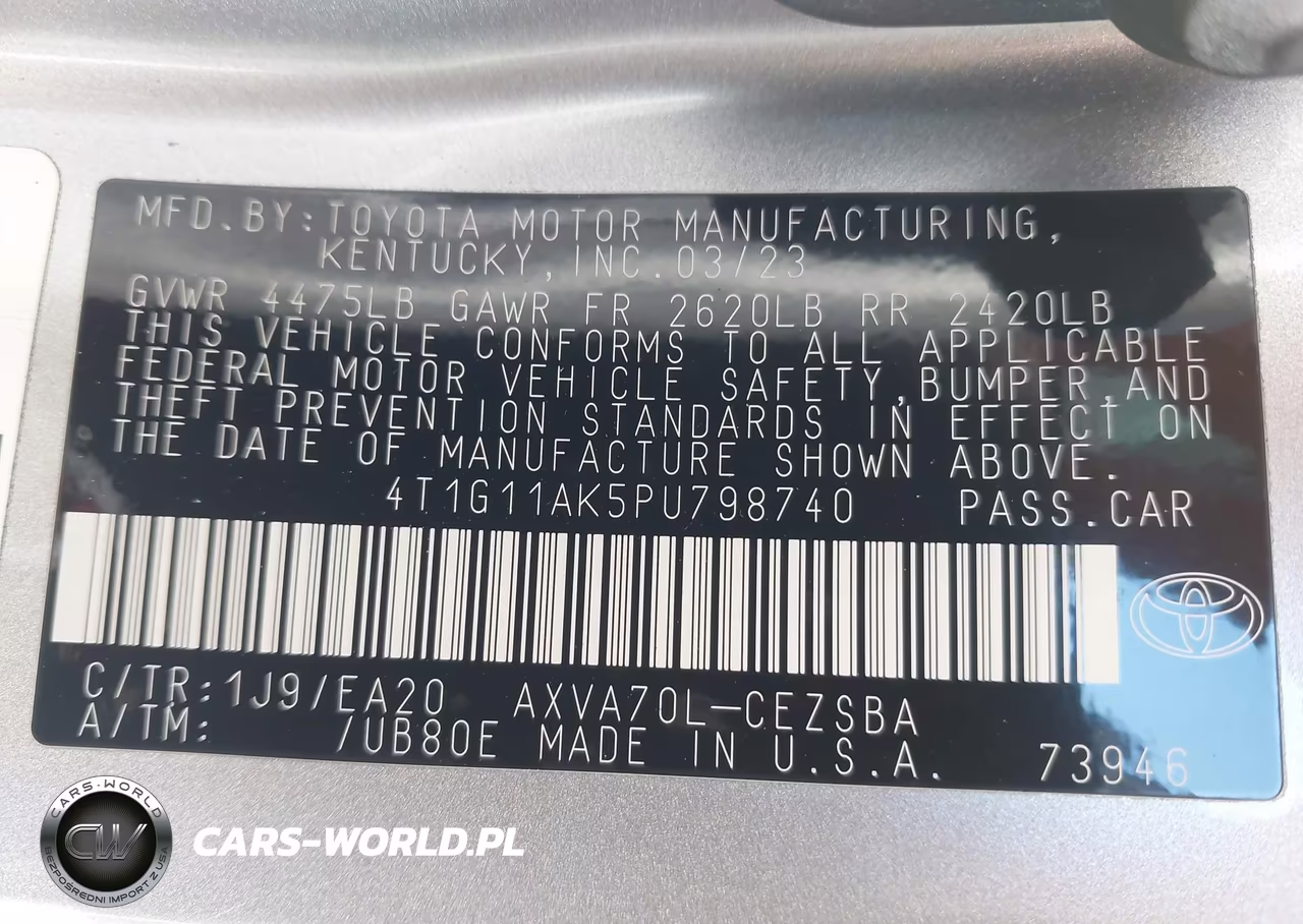 2023 Toyota Camry Se VIN:4T1G11AK5PU798740 - 9