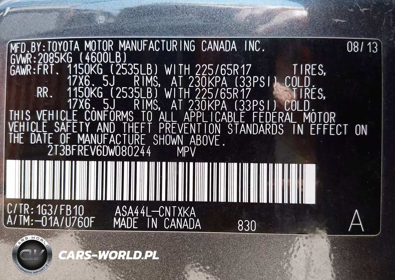 2013 Toyota Rav4 Le VIN:2T3BFREV6DW080244 - 9