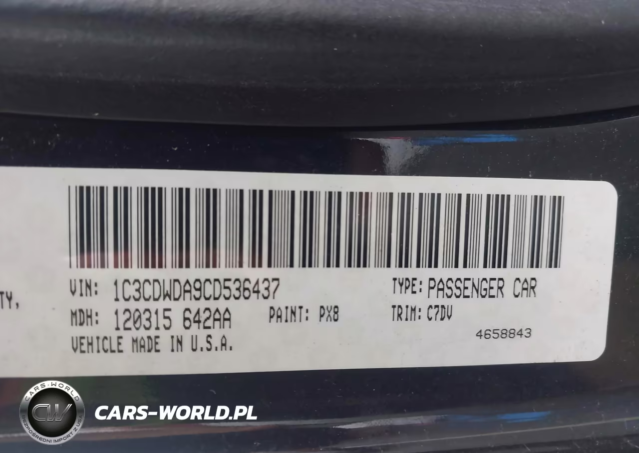 2012 Dodge Caliber Sxt VIN:1C3CDWDA9CD536437 - 9