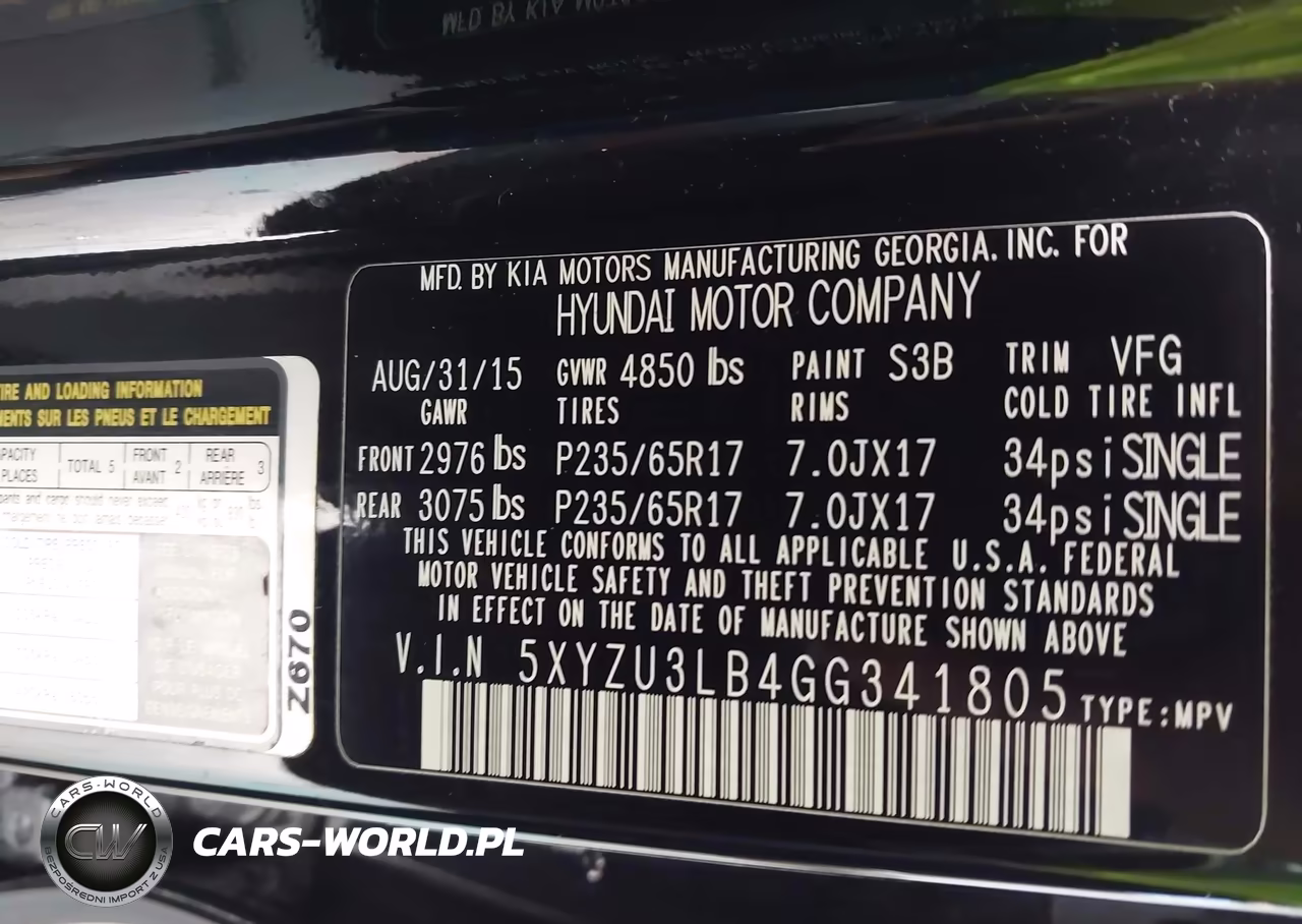 2016 Hyundai Santa Fe Sport 2.4L VIN:5XYZU3LB4GG341805 - 9