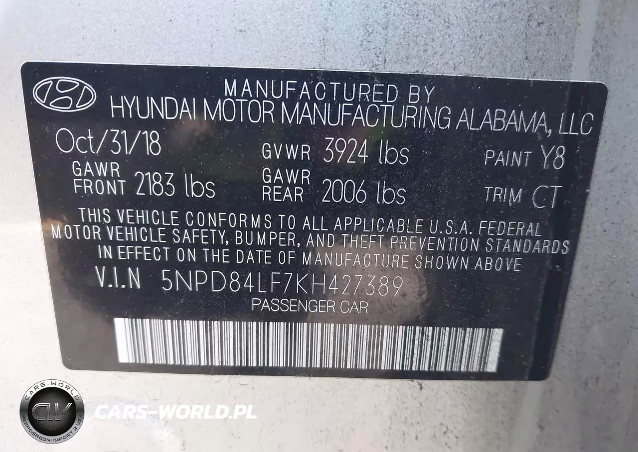 2019 Hyundai Elantra Sel VIN:5NPD84LF7KH427389 - 9
