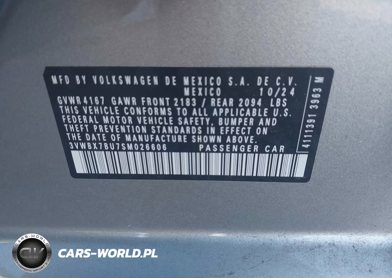 2025 Volkswagen Jetta 1.5T Sport VIN:3VWBX7BU7SM026606 - 9