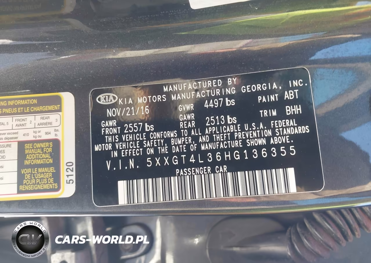 2017 Kia Optima Lx VIN:5XXGT4L36HG136355 - 9
