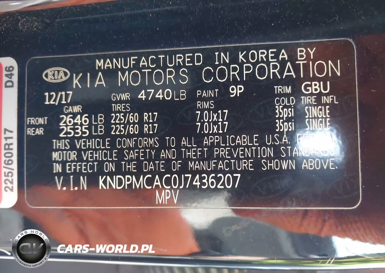 2018 Kia Sportage Lx VIN:KNDPMCAC0J7436207 - 9